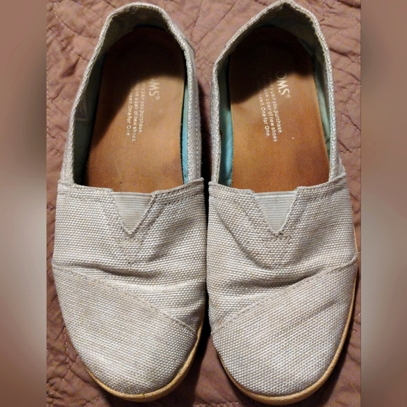Toms Slip On Loafer Sneaker Fabric Flat Womens 7.5 - Picture 1 of 5